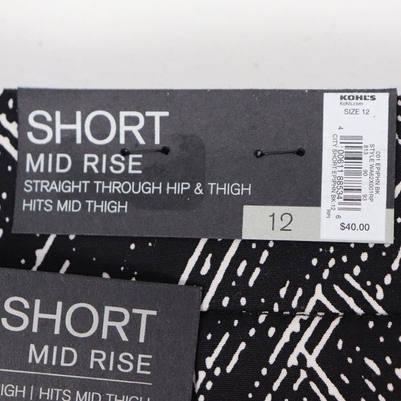 Apt 9 Mid Rise Citi Shorts Woman's Size 12 NWT - Picture 4 of 9